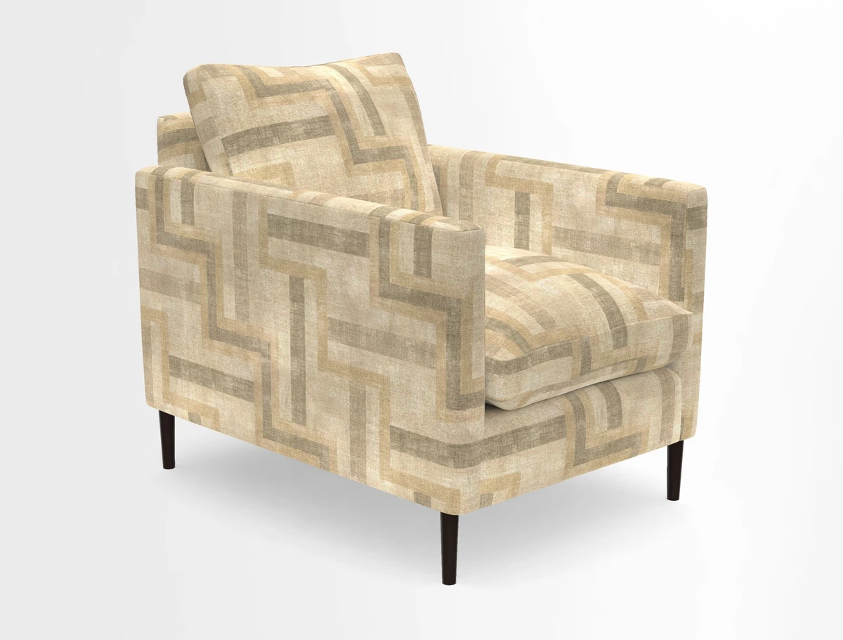 Heyshott Chair in Two Tone Plain Biscuit. Loose cover option available