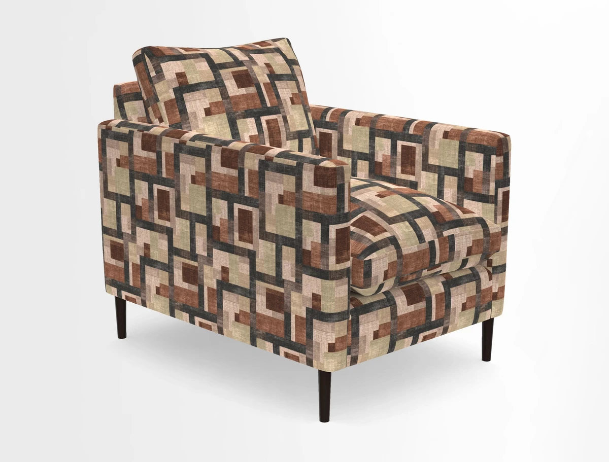 Heyshott Chair in Two Tone Plain Biscuit. Loose cover option available