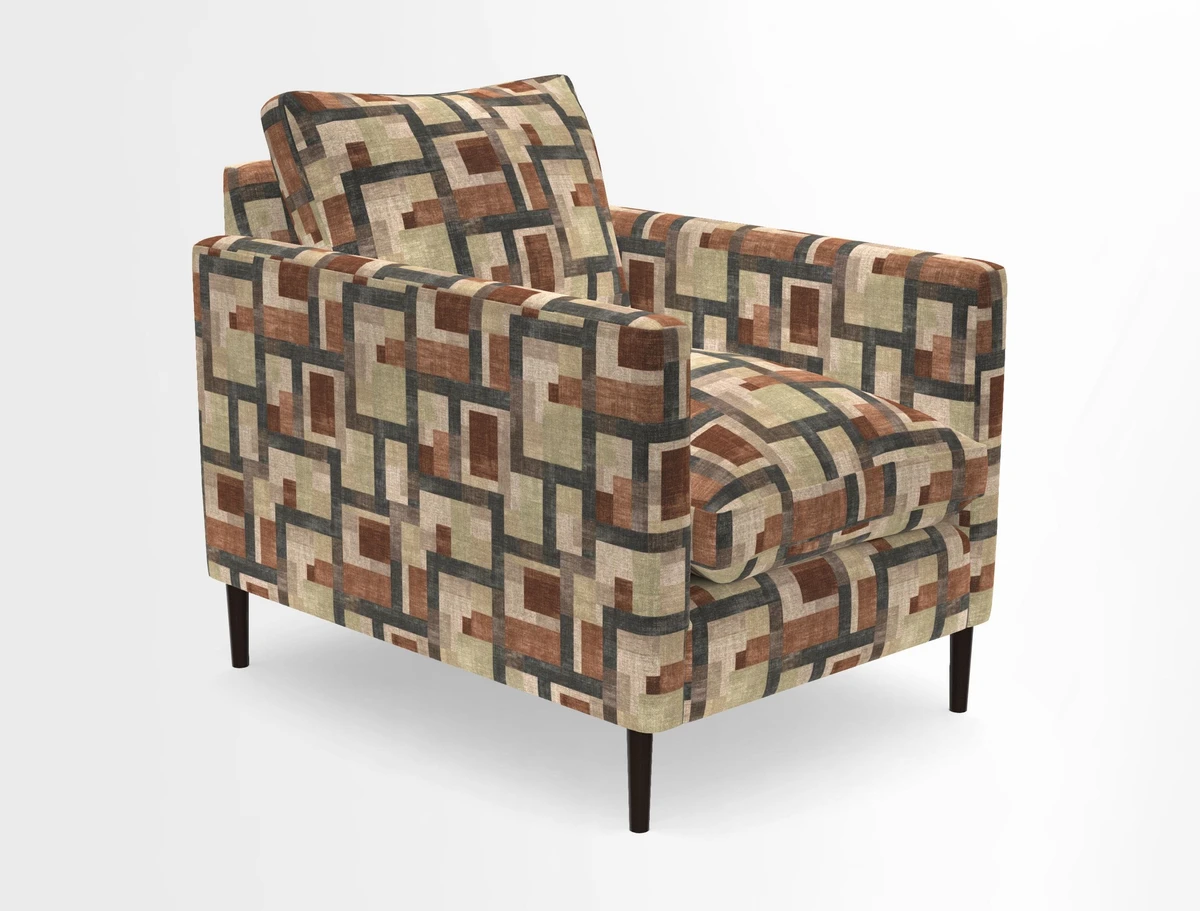 Heyshott Chair in Two Tone Plain Biscuit. Loose cover option available