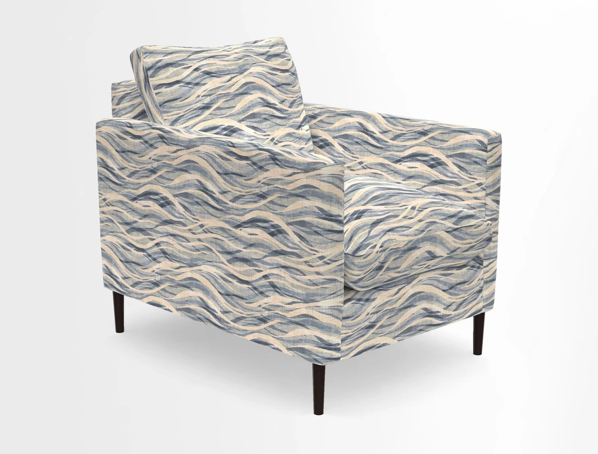 Heyshott Chair in Two Tone Plain Biscuit. Loose cover option available