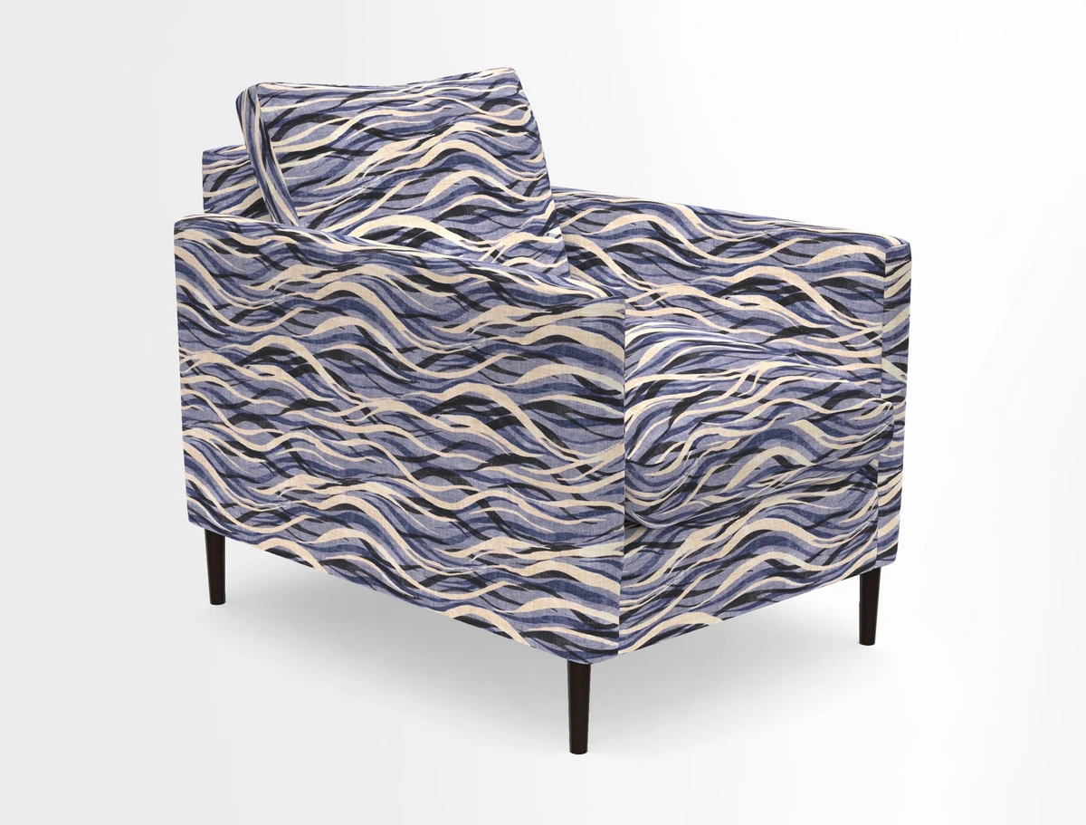 Heyshott Chair in Two Tone Plain Biscuit. Loose cover option available