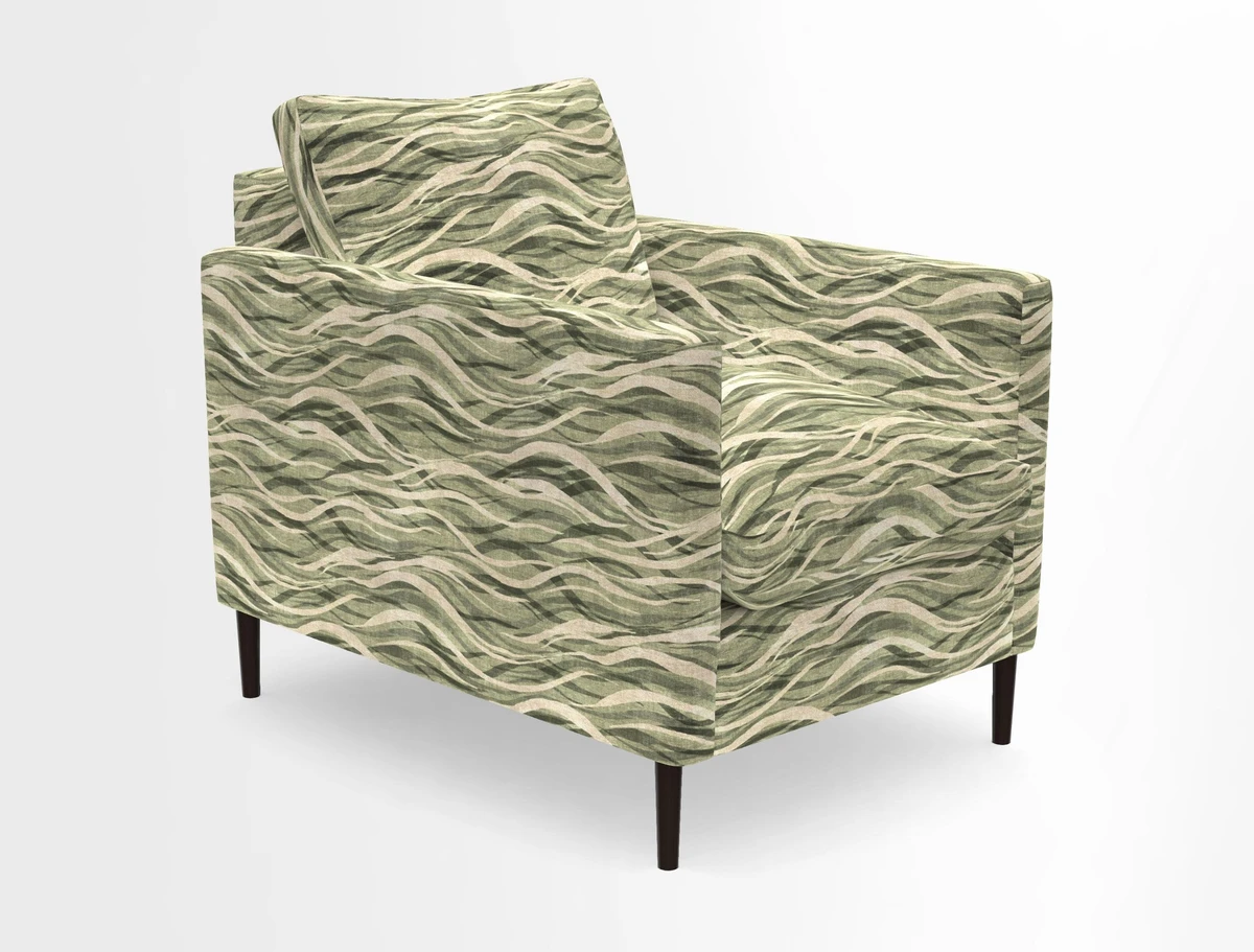 Heyshott Chair in Two Tone Plain Biscuit. Loose cover option available