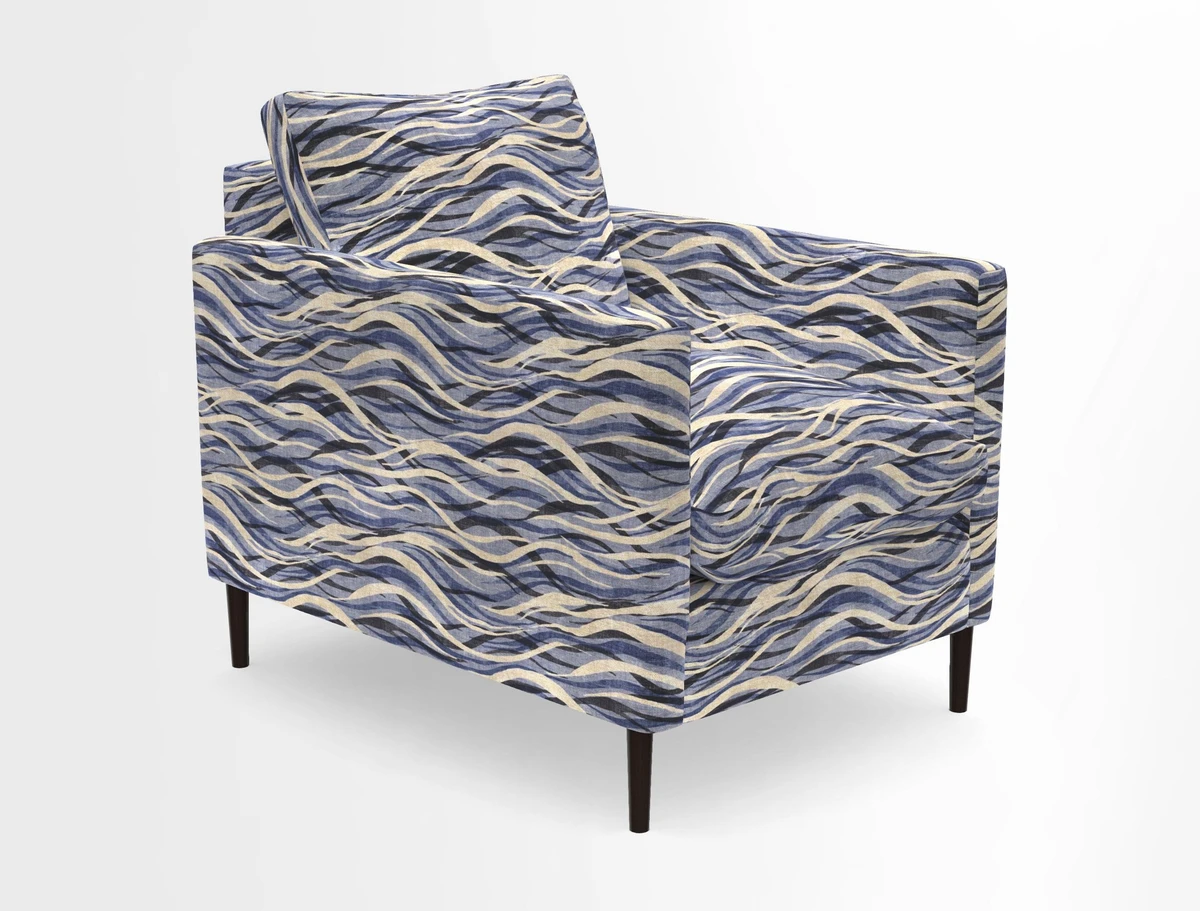 Heyshott Chair in Two Tone Plain Biscuit. Loose cover option available