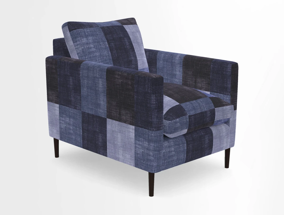 Heyshott Chair in Two Tone Plain Biscuit. Loose cover option available