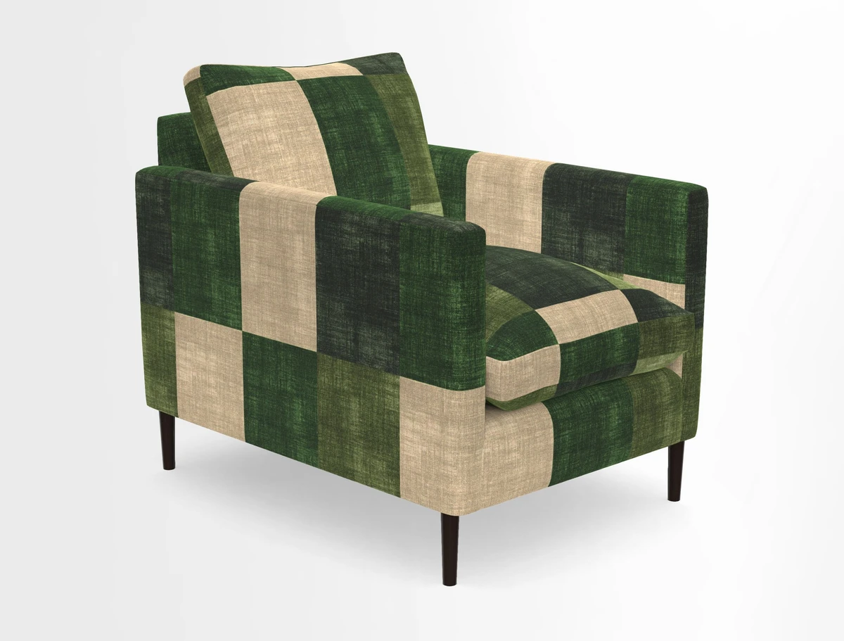 Heyshott Chair in Two Tone Plain Biscuit. Loose cover option available