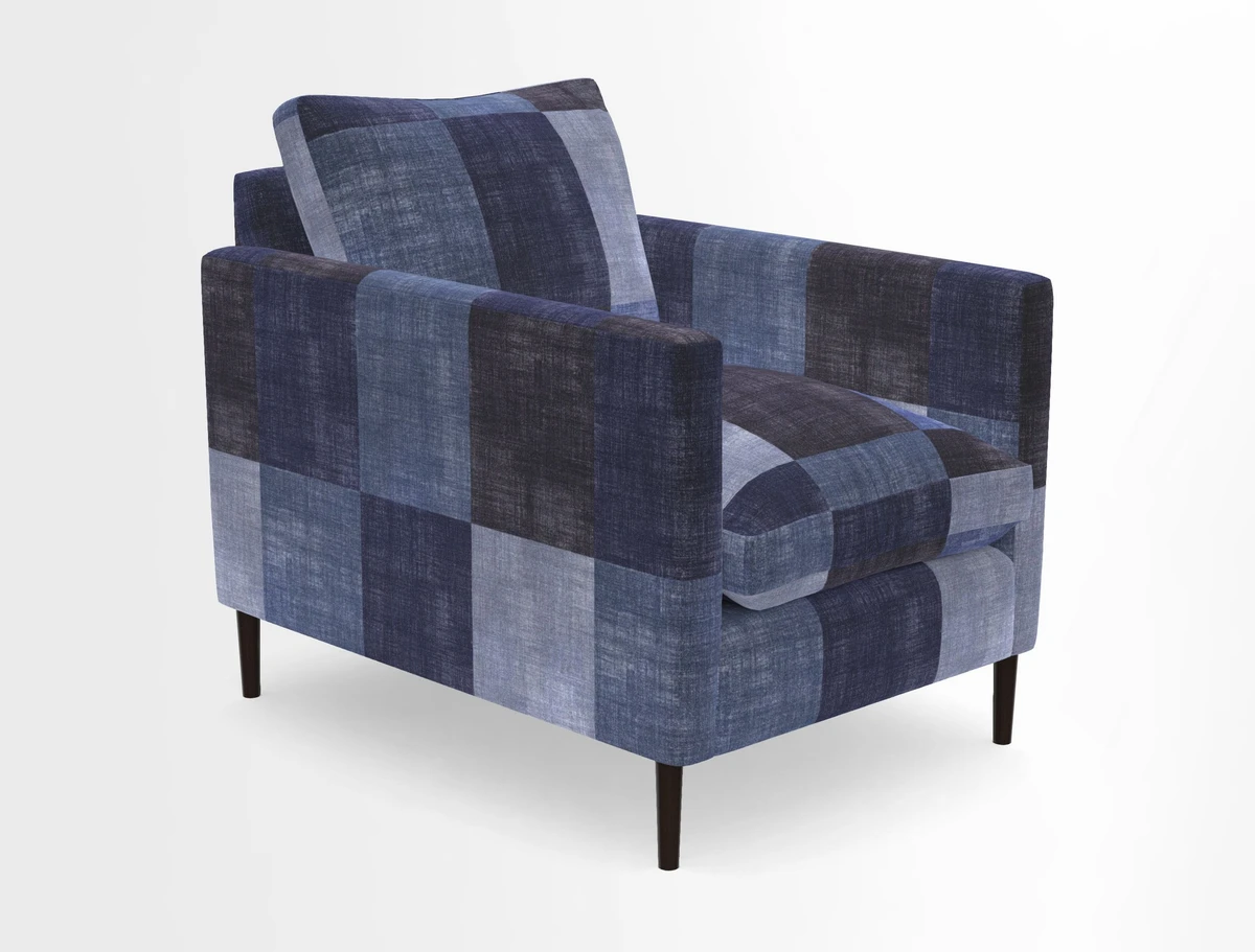 Heyshott Chair in Two Tone Plain Biscuit. Loose cover option available