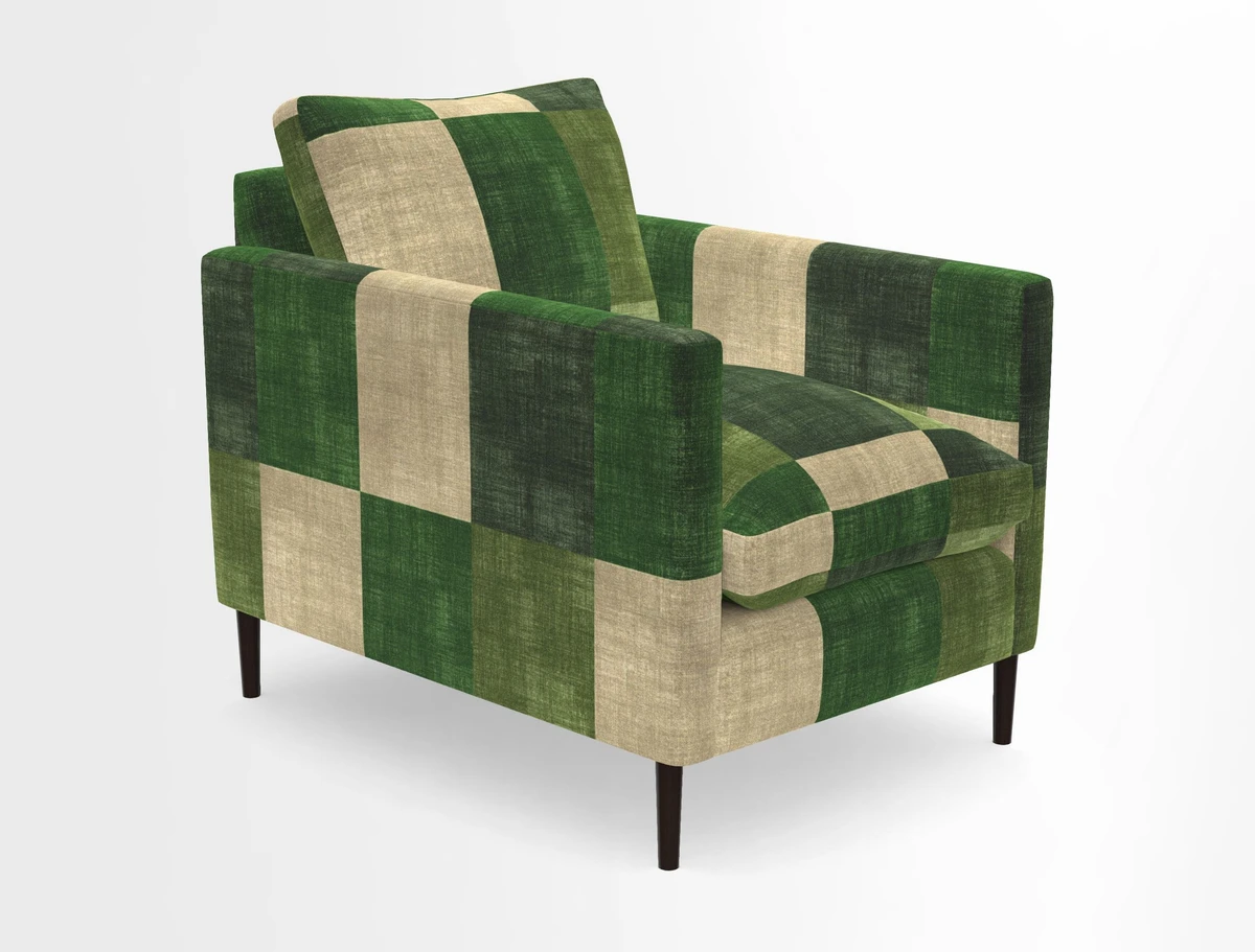 Heyshott Chair in Two Tone Plain Biscuit. Loose cover option available