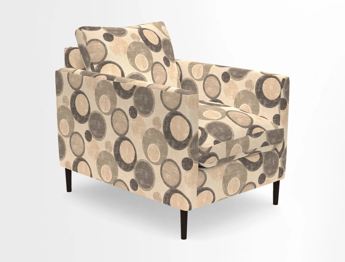 Heyshott Chair in Two Tone Plain Biscuit. Loose cover option available