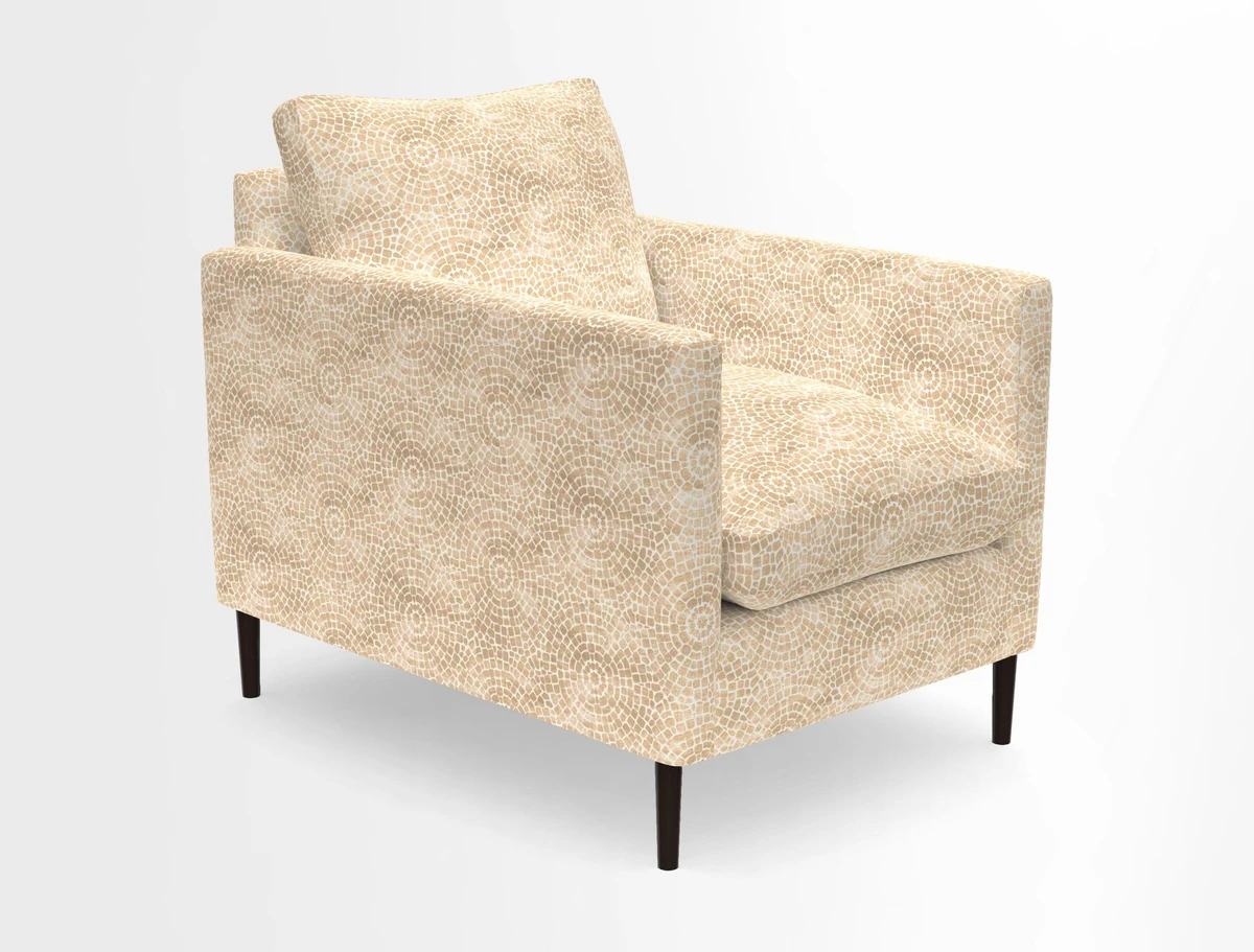 Heyshott Chair in Two Tone Plain Biscuit. Loose cover option available