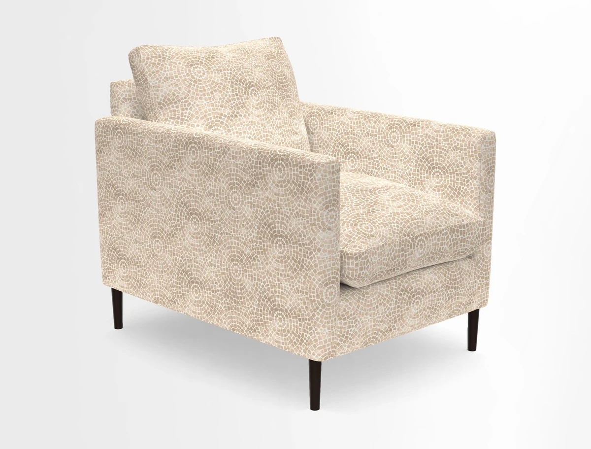 Heyshott Chair in Two Tone Plain Biscuit. Loose cover option available