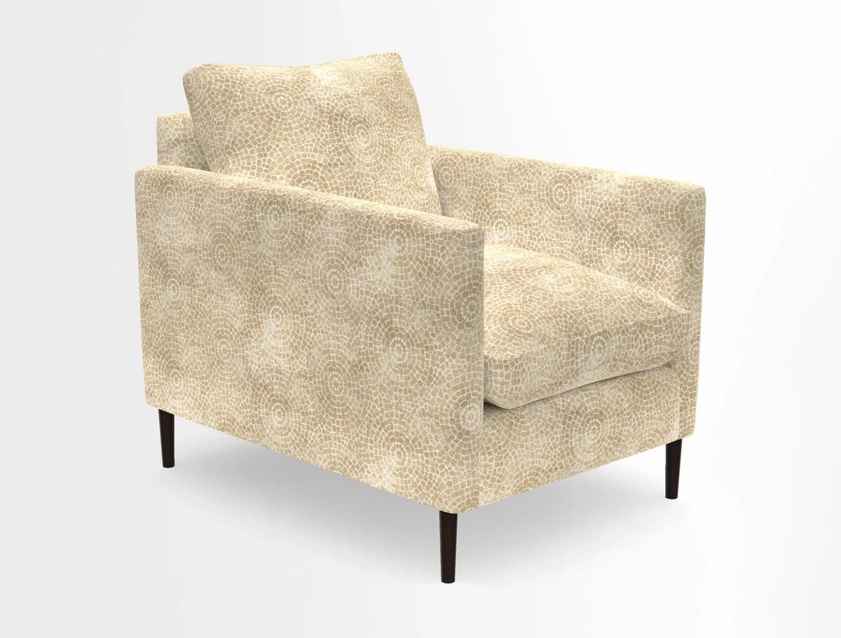 Heyshott Chair in Two Tone Plain Biscuit. Loose cover option available
