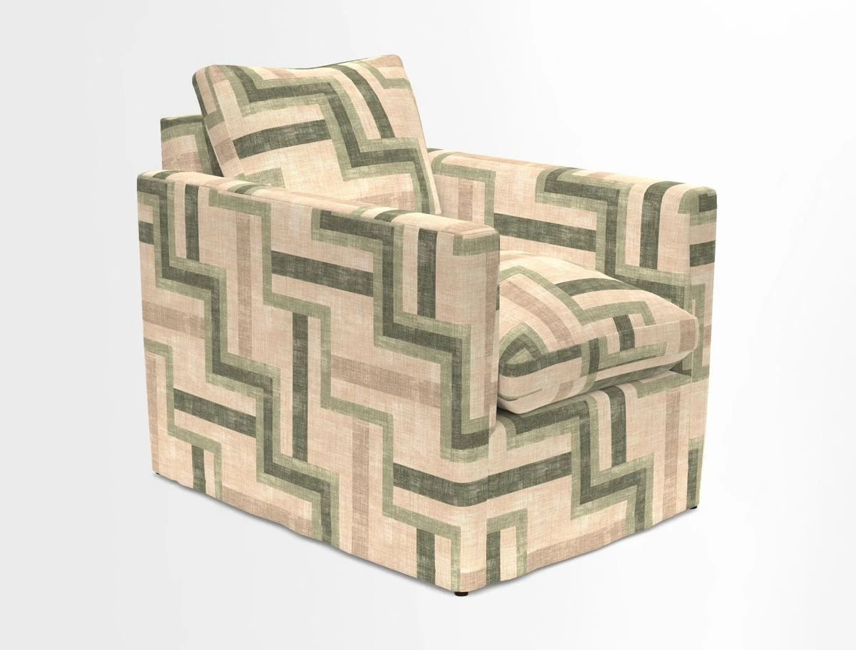 Heyshott Chair in Two Tone Plain Biscuit. Loose cover option available