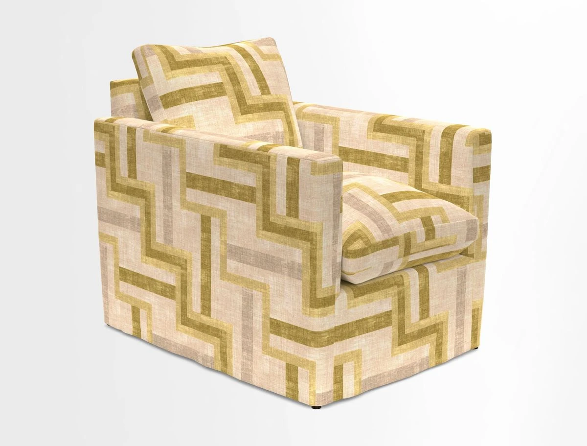 Heyshott Chair in Two Tone Plain Biscuit. Loose cover option available