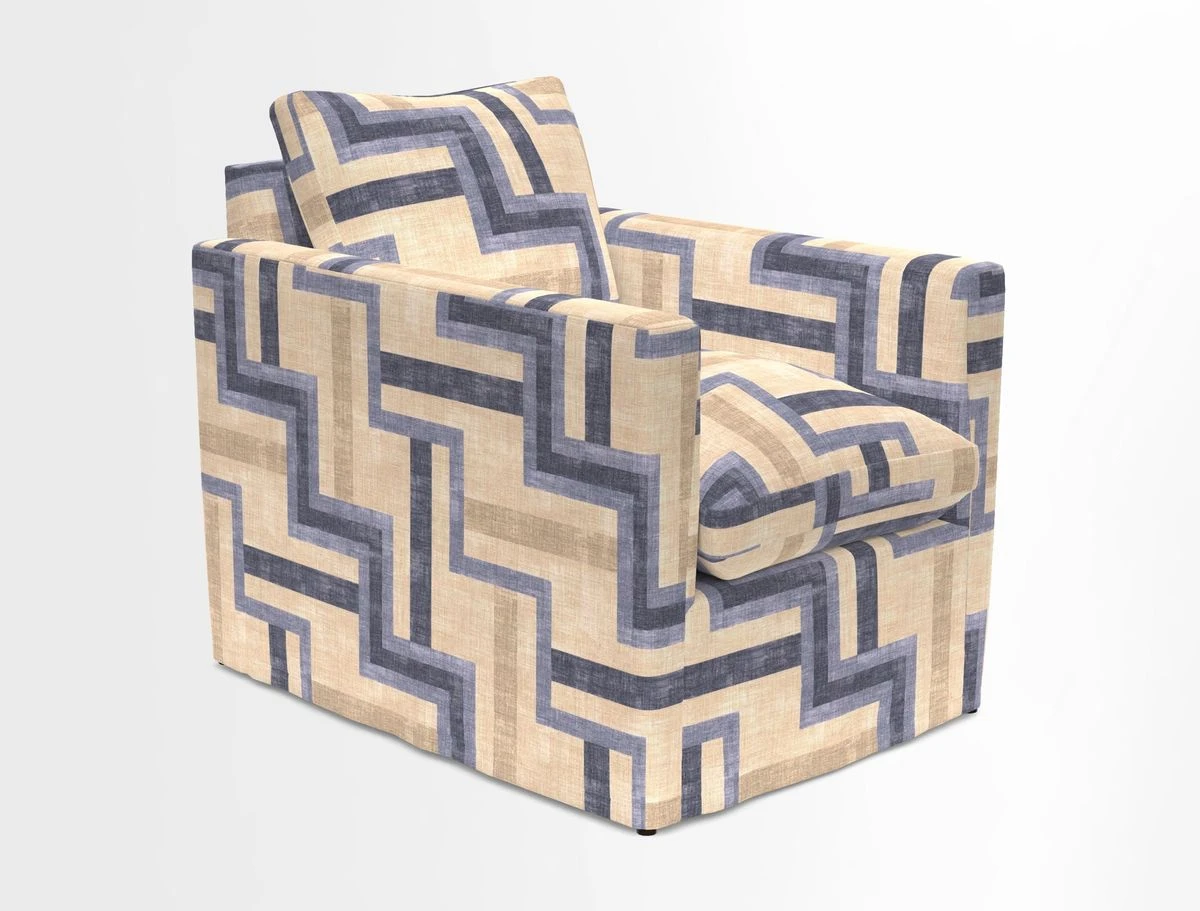 Heyshott Chair in Two Tone Plain Biscuit. Loose cover option available