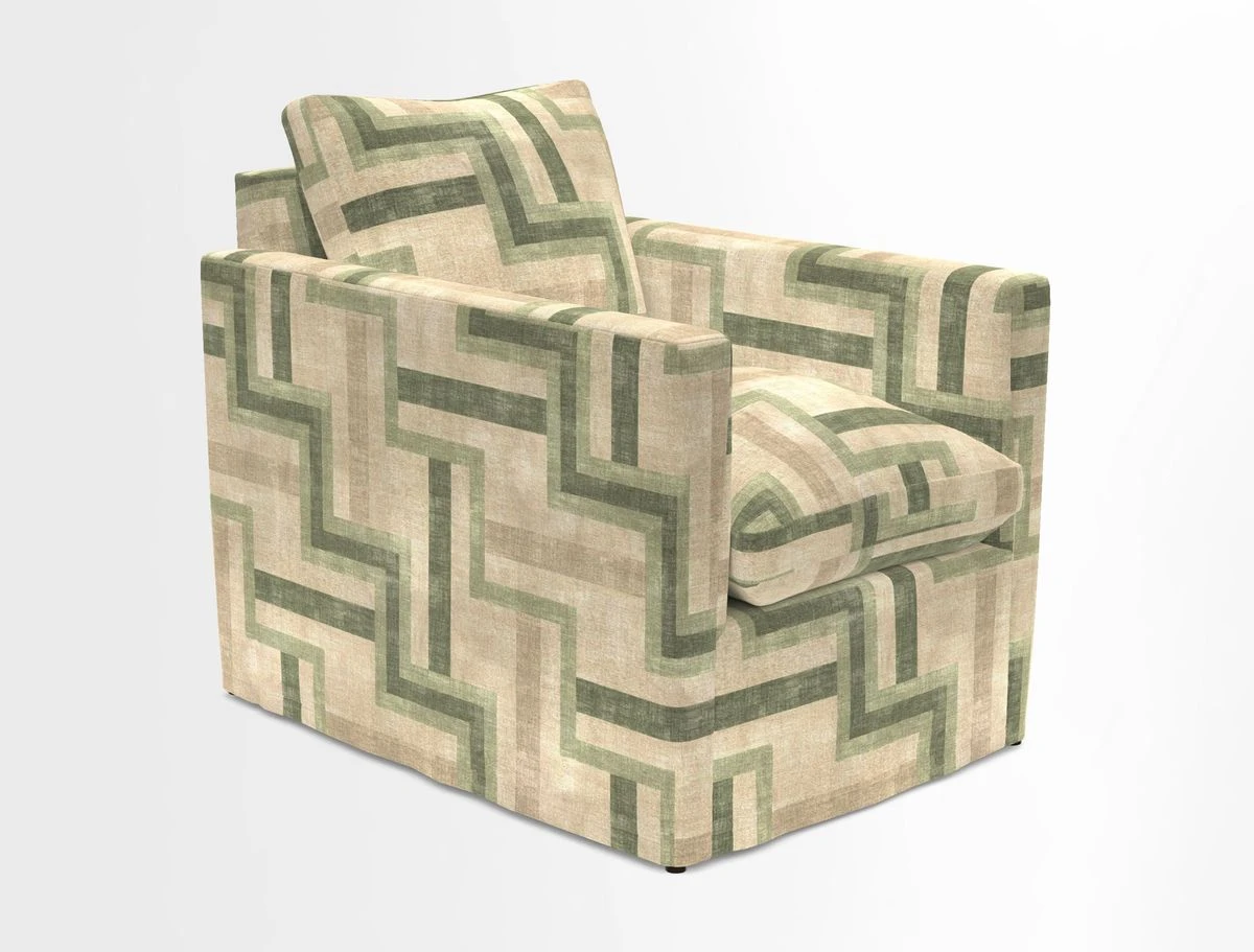 Heyshott Chair in Two Tone Plain Biscuit. Loose cover option available