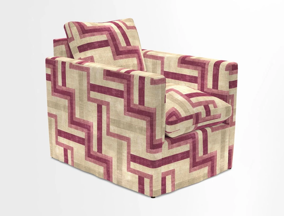Heyshott Chair in Two Tone Plain Biscuit. Loose cover option available
