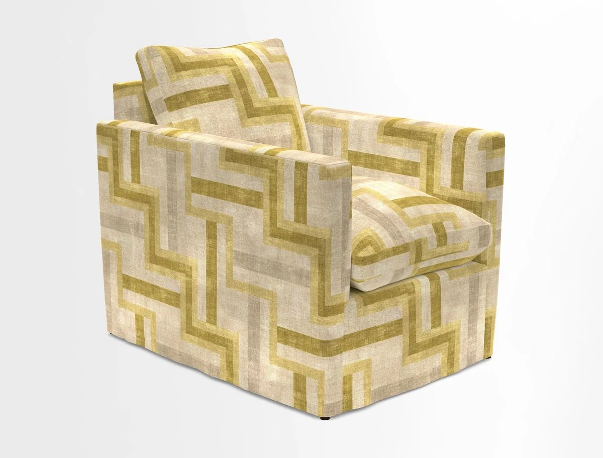 Heyshott Chair in Two Tone Plain Biscuit. Loose cover option available