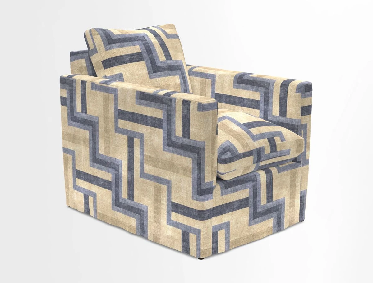 Heyshott Chair in Two Tone Plain Biscuit. Loose cover option available