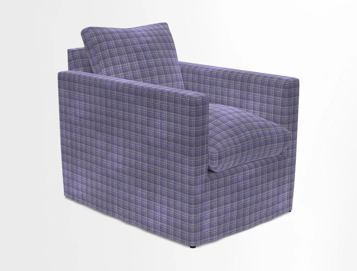 Heyshott Chair in Two Tone Plain Biscuit. Loose cover option available
