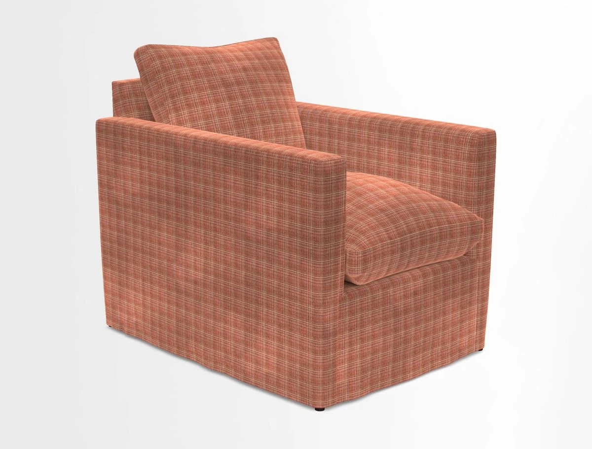 Heyshott Chair in Two Tone Plain Biscuit. Loose cover option available