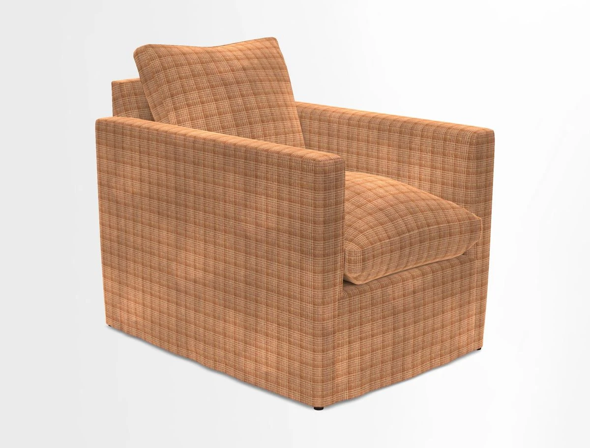 Heyshott Chair in Two Tone Plain Biscuit. Loose cover option available