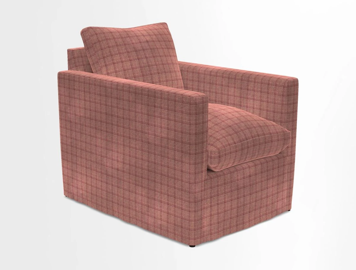 Heyshott Chair in Two Tone Plain Biscuit. Loose cover option available