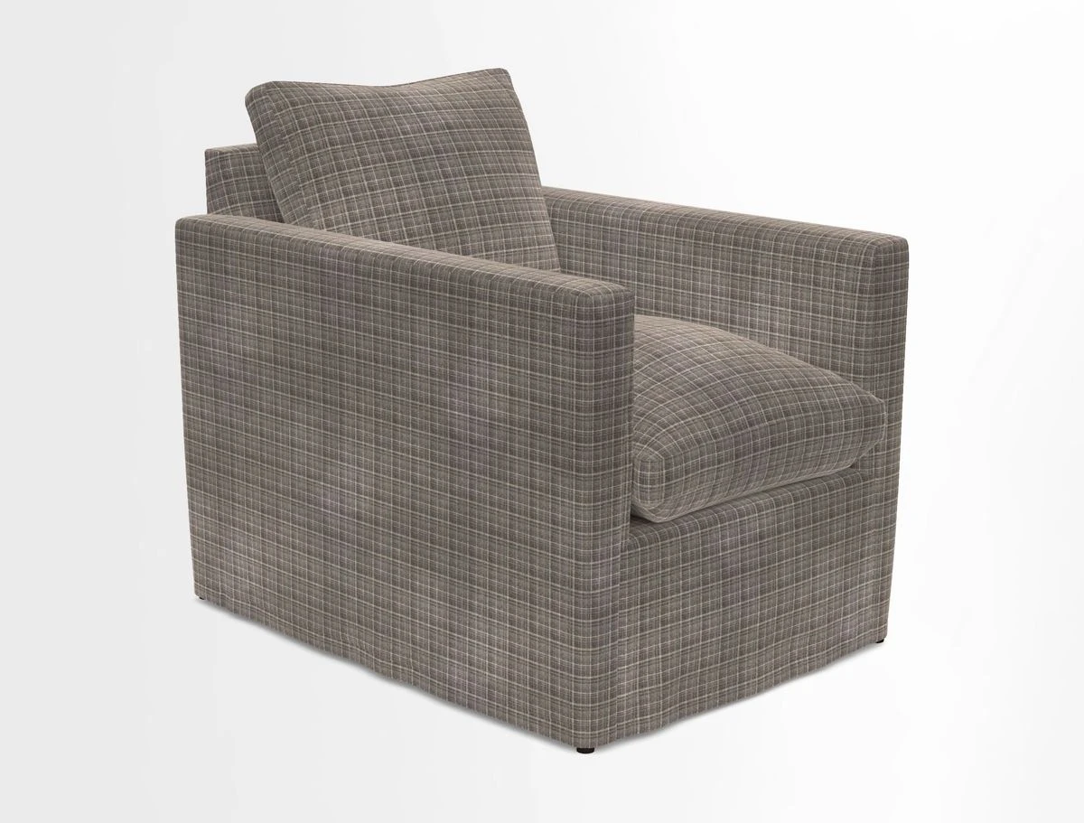 Heyshott Chair in Two Tone Plain Biscuit. Loose cover option available