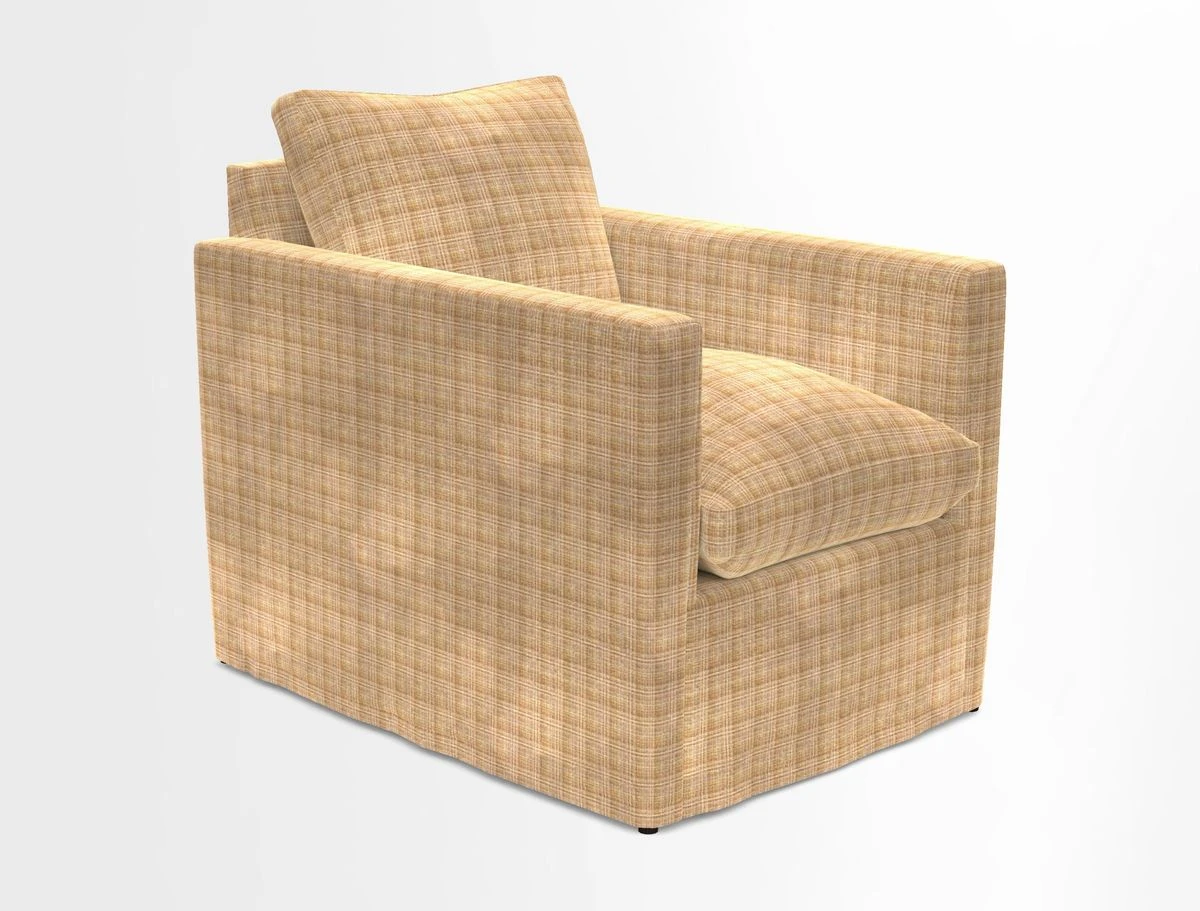 Heyshott Chair in Two Tone Plain Biscuit. Loose cover option available