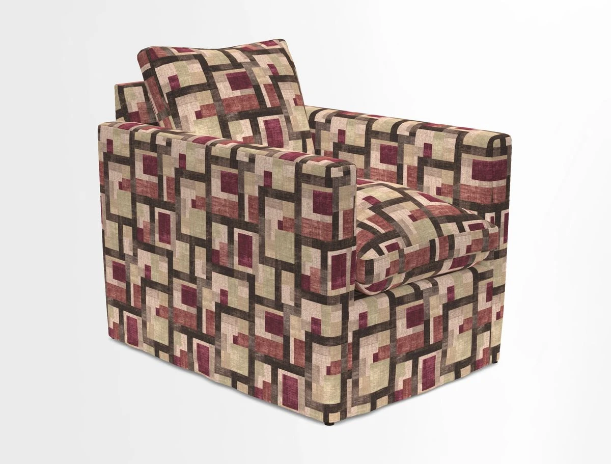 Heyshott Chair in Two Tone Plain Biscuit. Loose cover option available