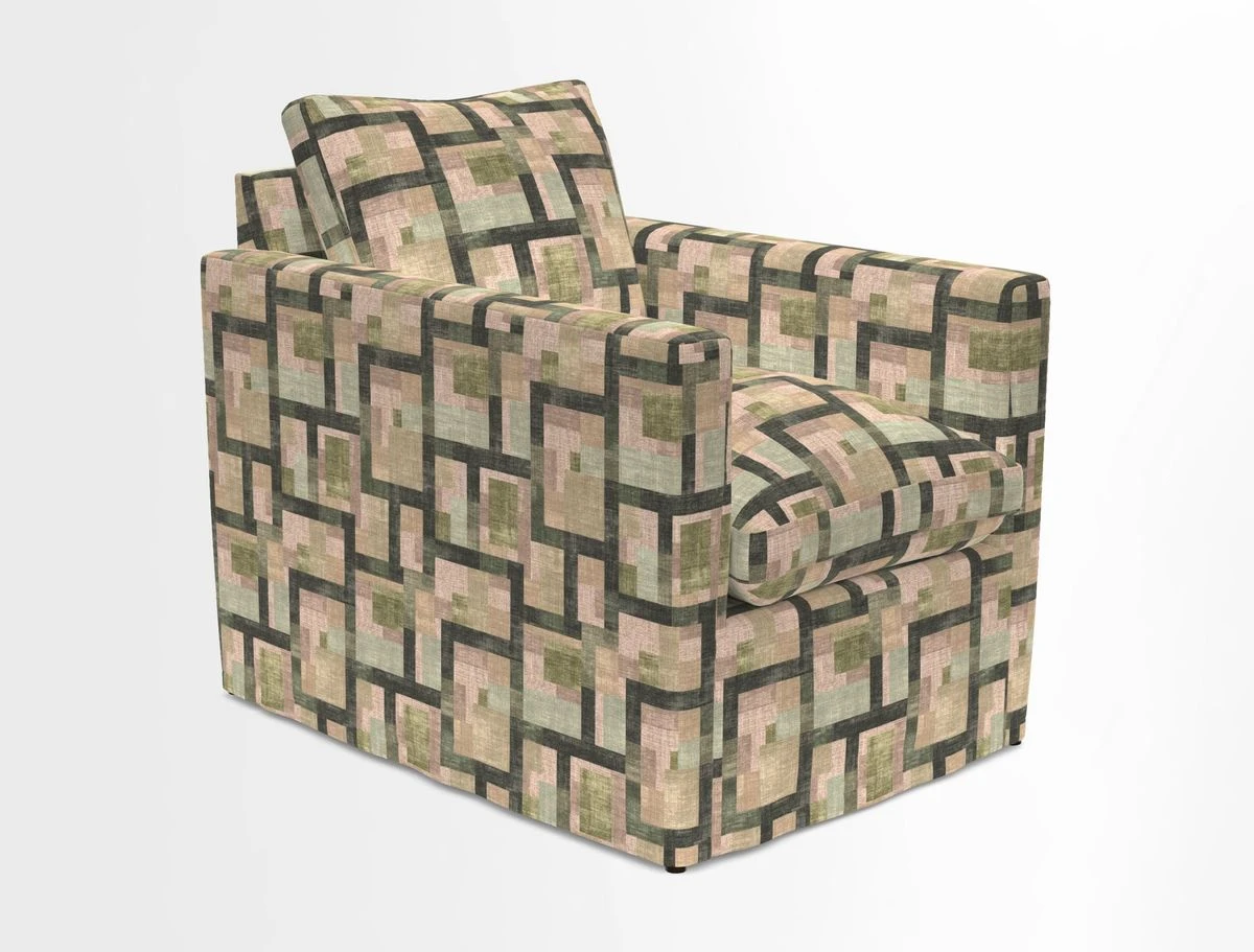 Heyshott Chair in Two Tone Plain Biscuit. Loose cover option available