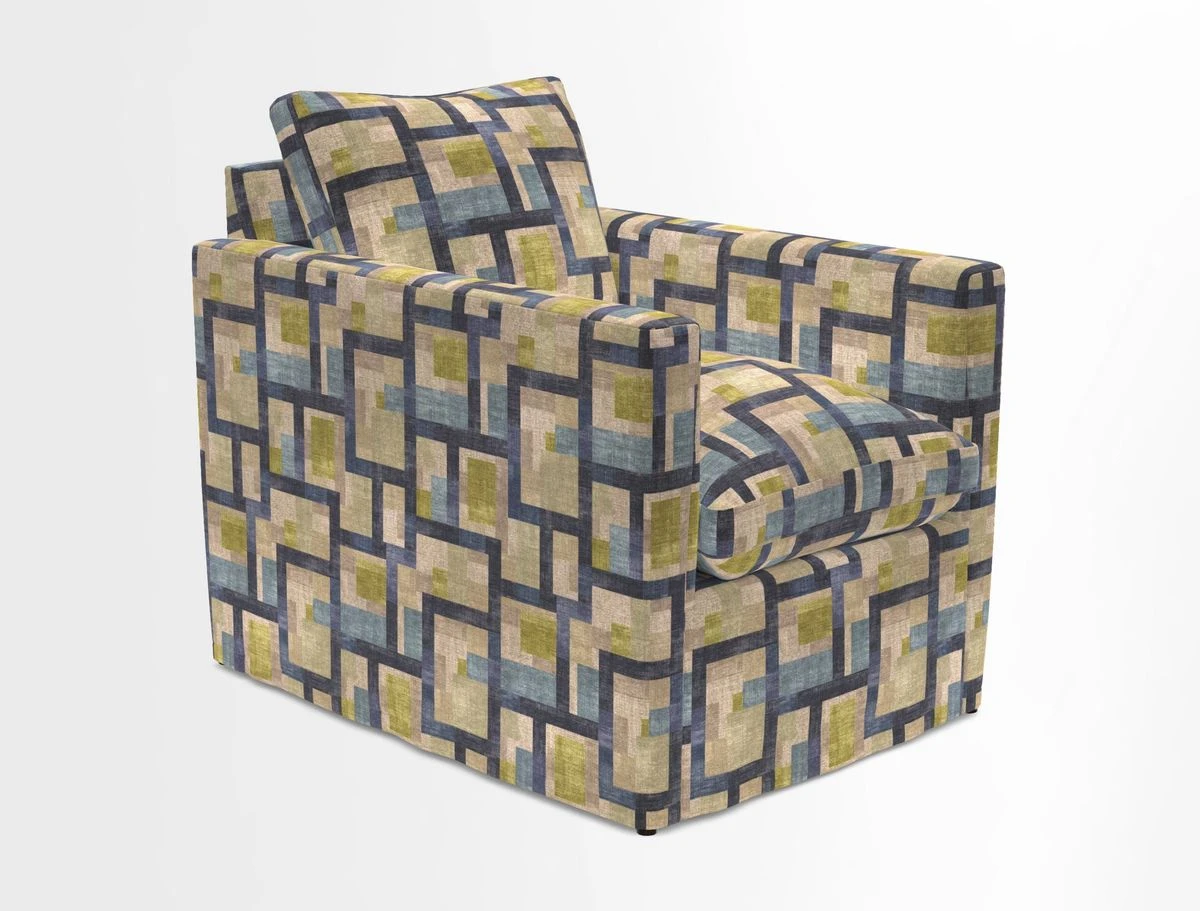 Heyshott Chair in Two Tone Plain Biscuit. Loose cover option available
