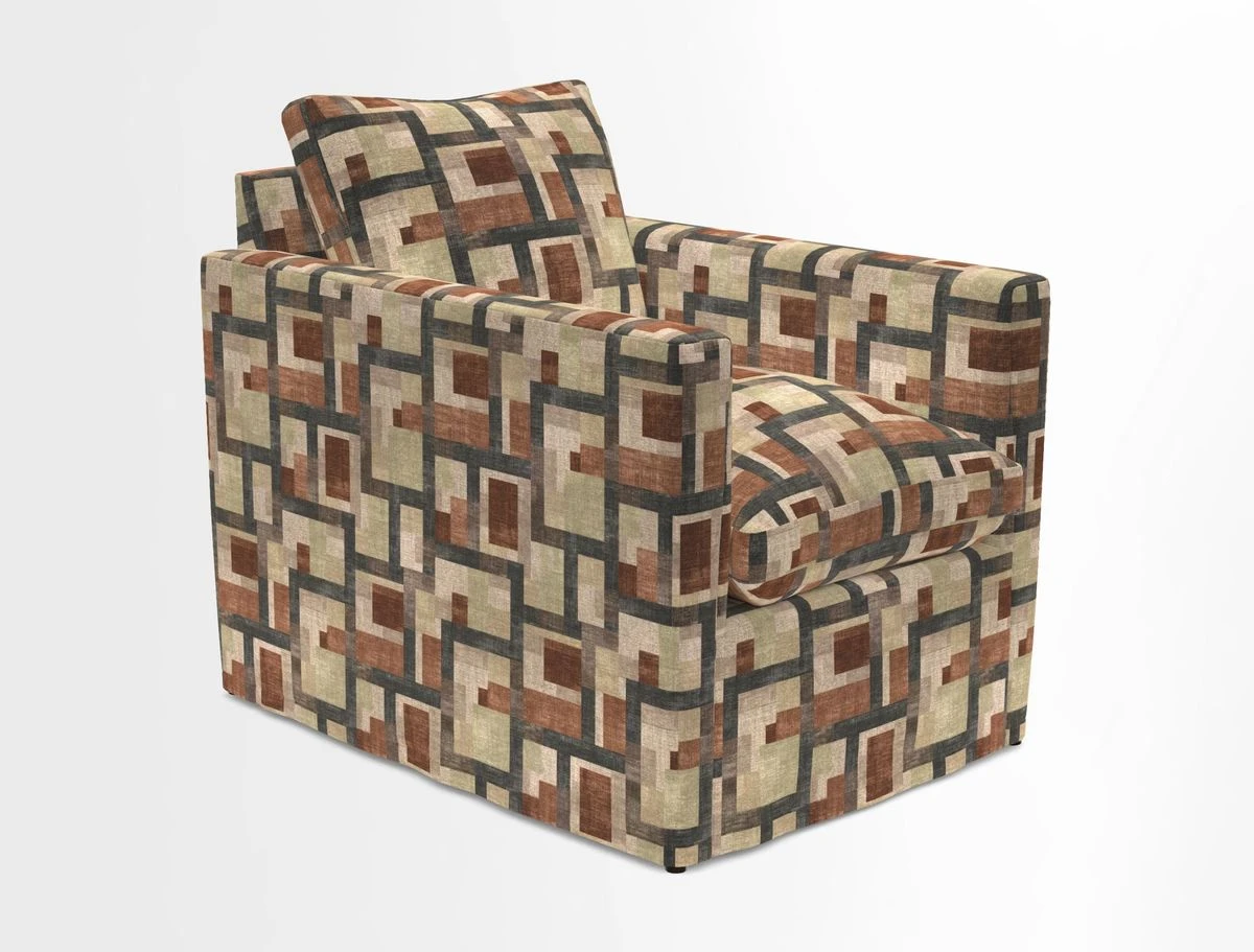 Heyshott Chair in Two Tone Plain Biscuit. Loose cover option available