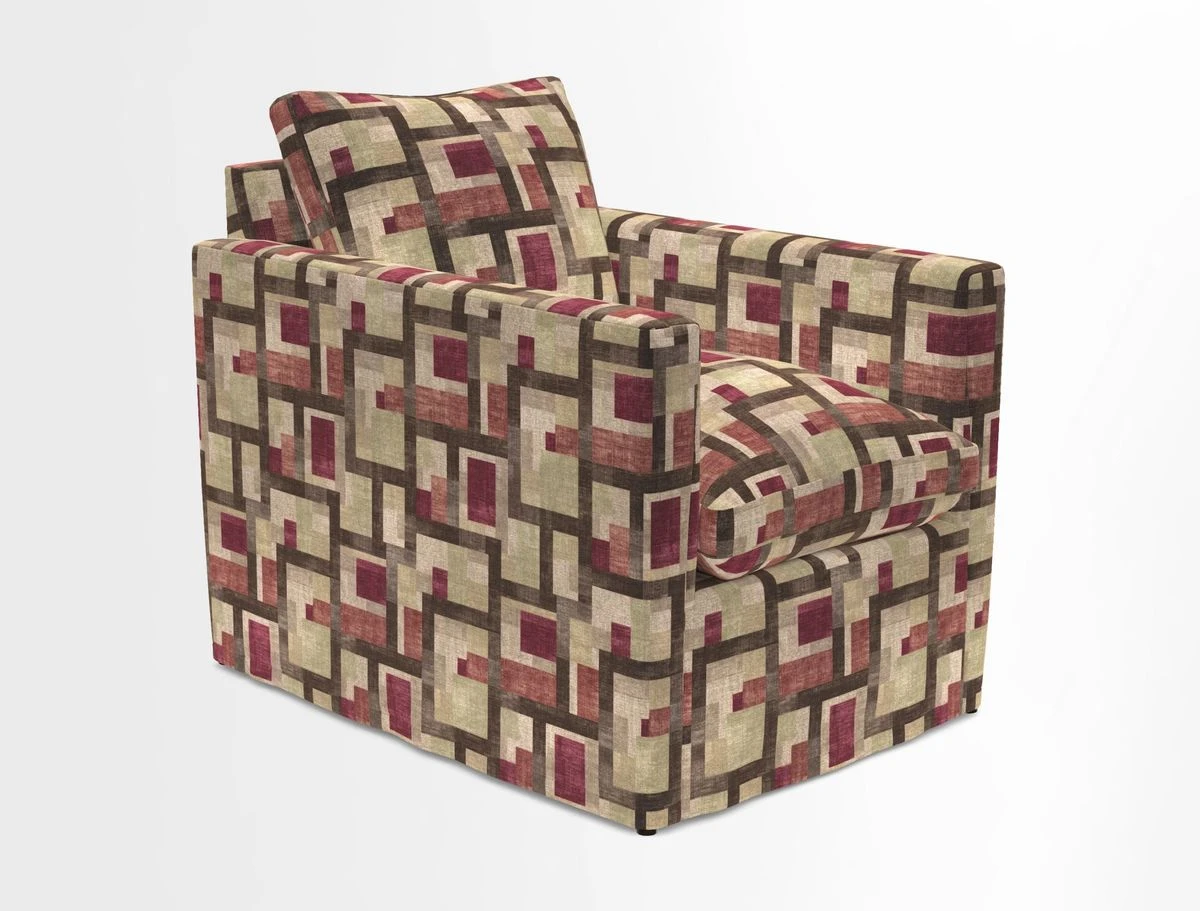 Heyshott Chair in Two Tone Plain Biscuit. Loose cover option available