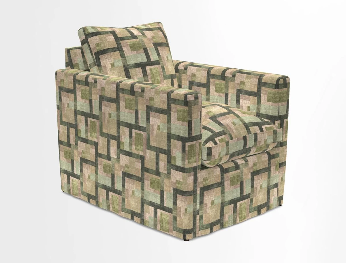 Heyshott Chair in Two Tone Plain Biscuit. Loose cover option available