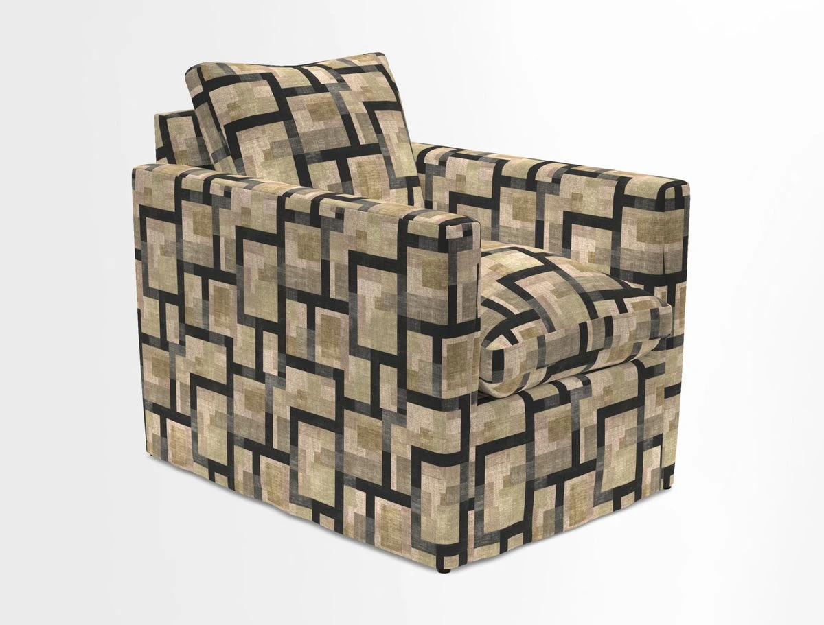 Heyshott Chair in Two Tone Plain Biscuit. Loose cover option available