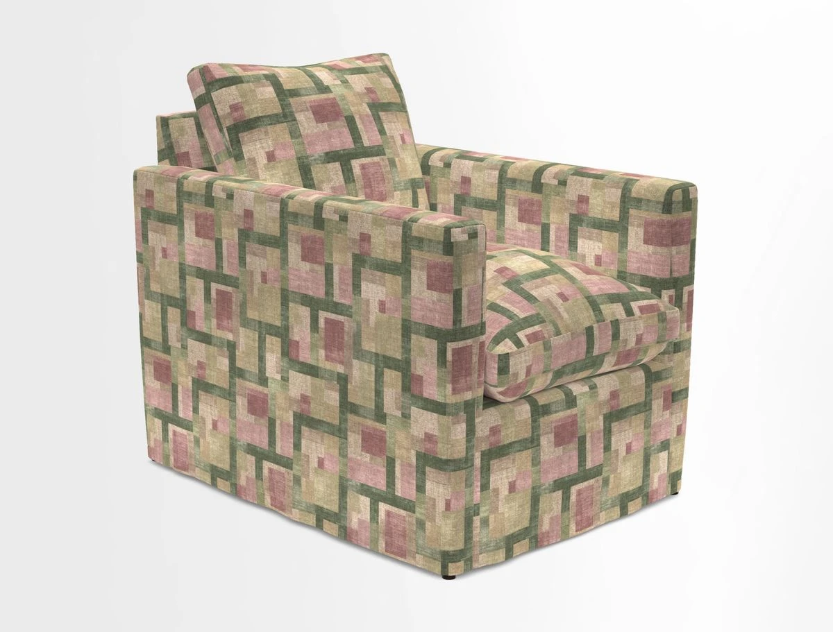 Heyshott Chair in Two Tone Plain Biscuit. Loose cover option available