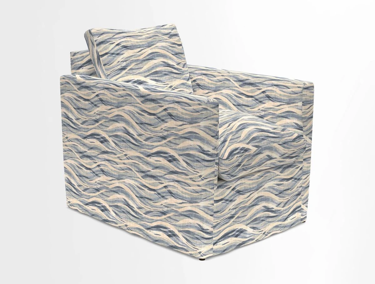 Heyshott Chair in Two Tone Plain Biscuit. Loose cover option available