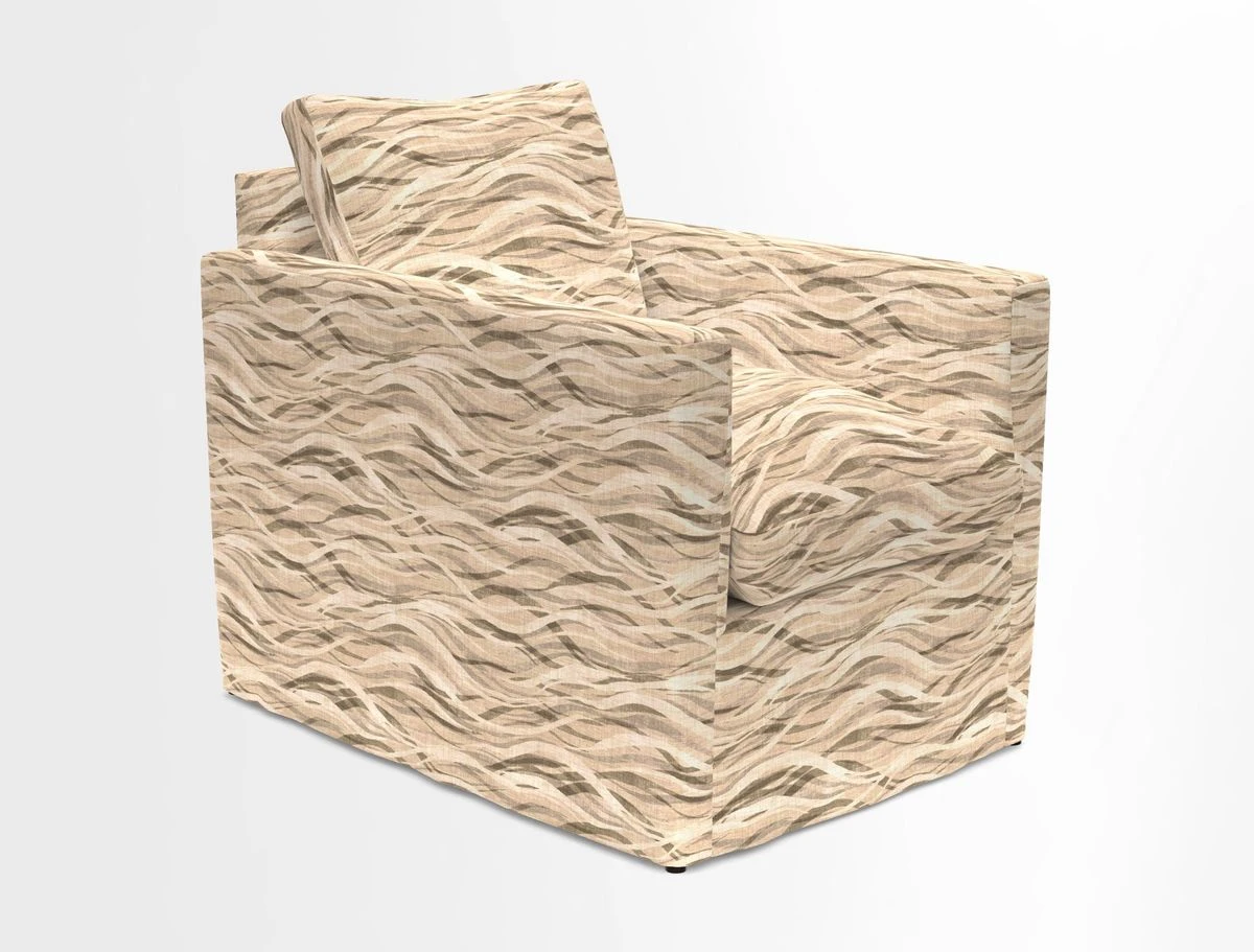 Heyshott Chair in Two Tone Plain Biscuit. Loose cover option available