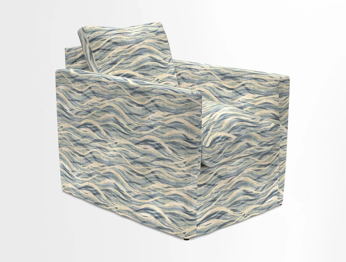 Heyshott Chair in Two Tone Plain Biscuit. Loose cover option available