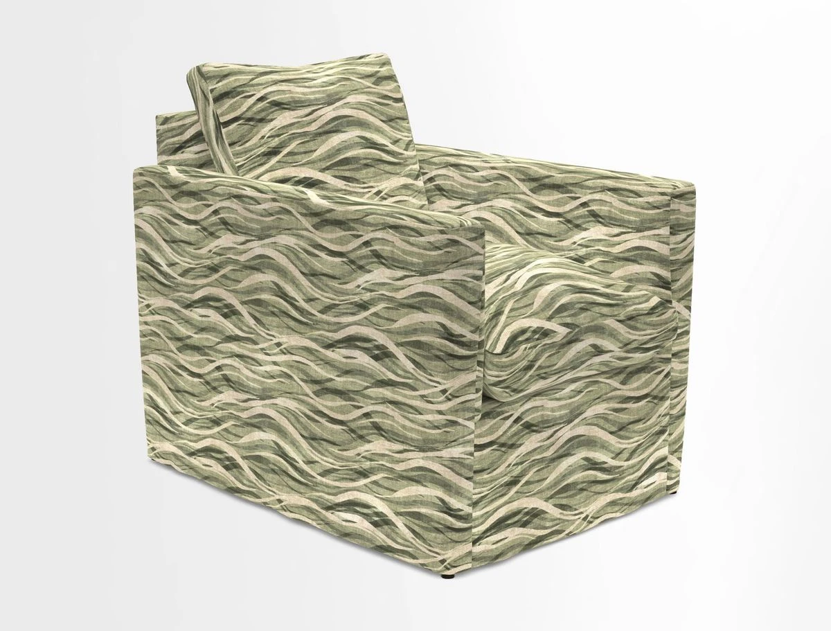 Heyshott Chair in Two Tone Plain Biscuit. Loose cover option available