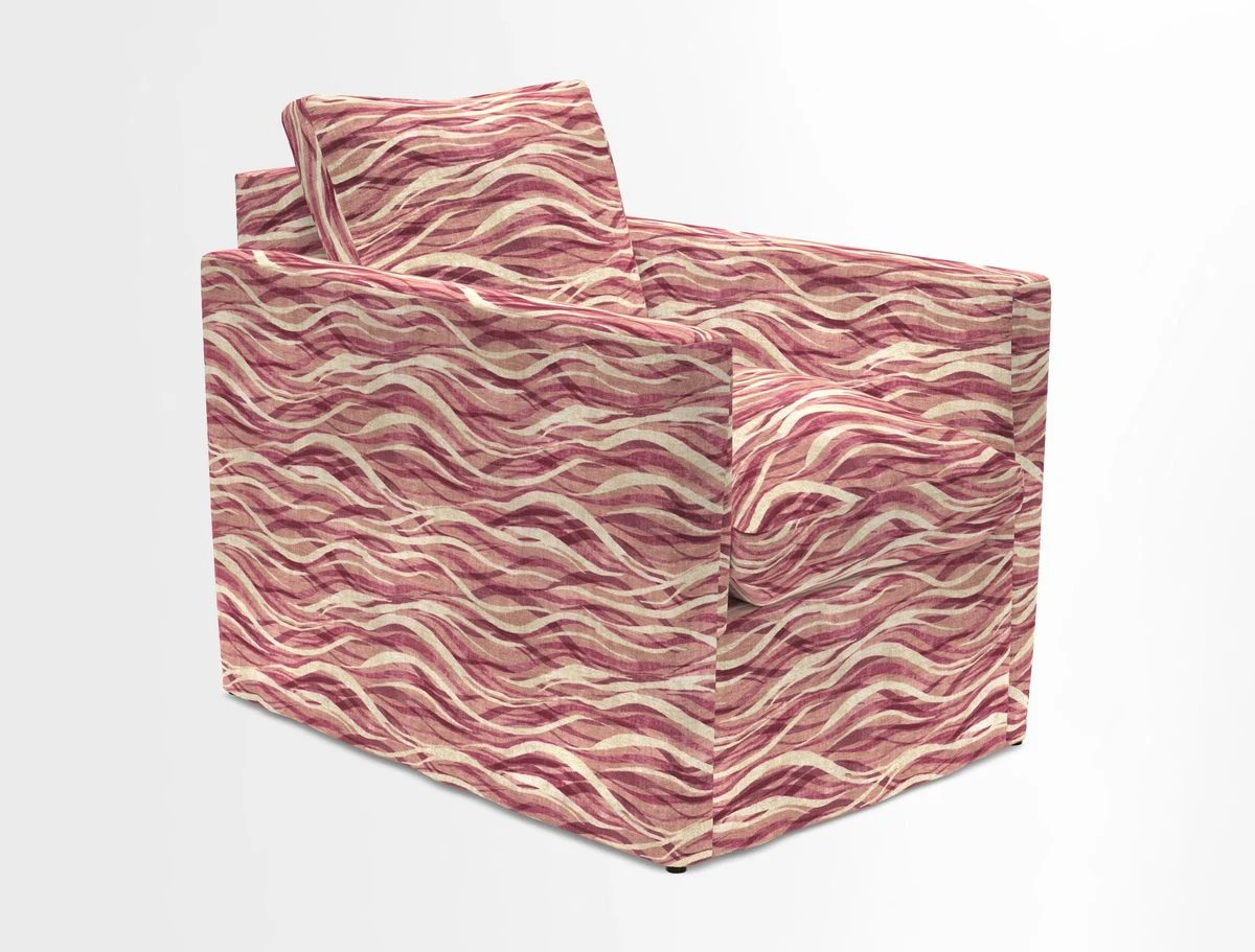 Heyshott Chair in Two Tone Plain Biscuit. Loose cover option available