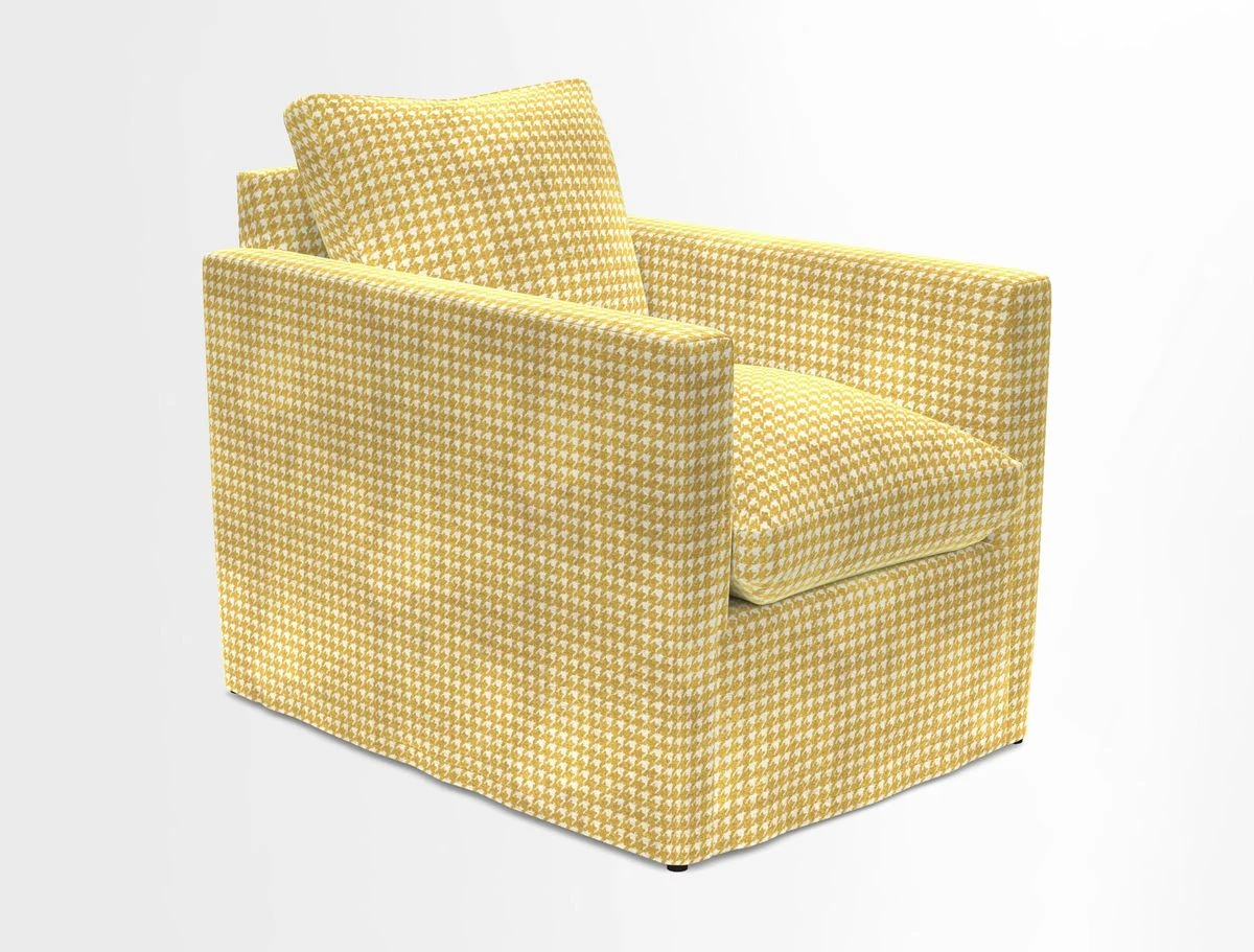 Heyshott Chair in Two Tone Plain Biscuit. Loose cover option available
