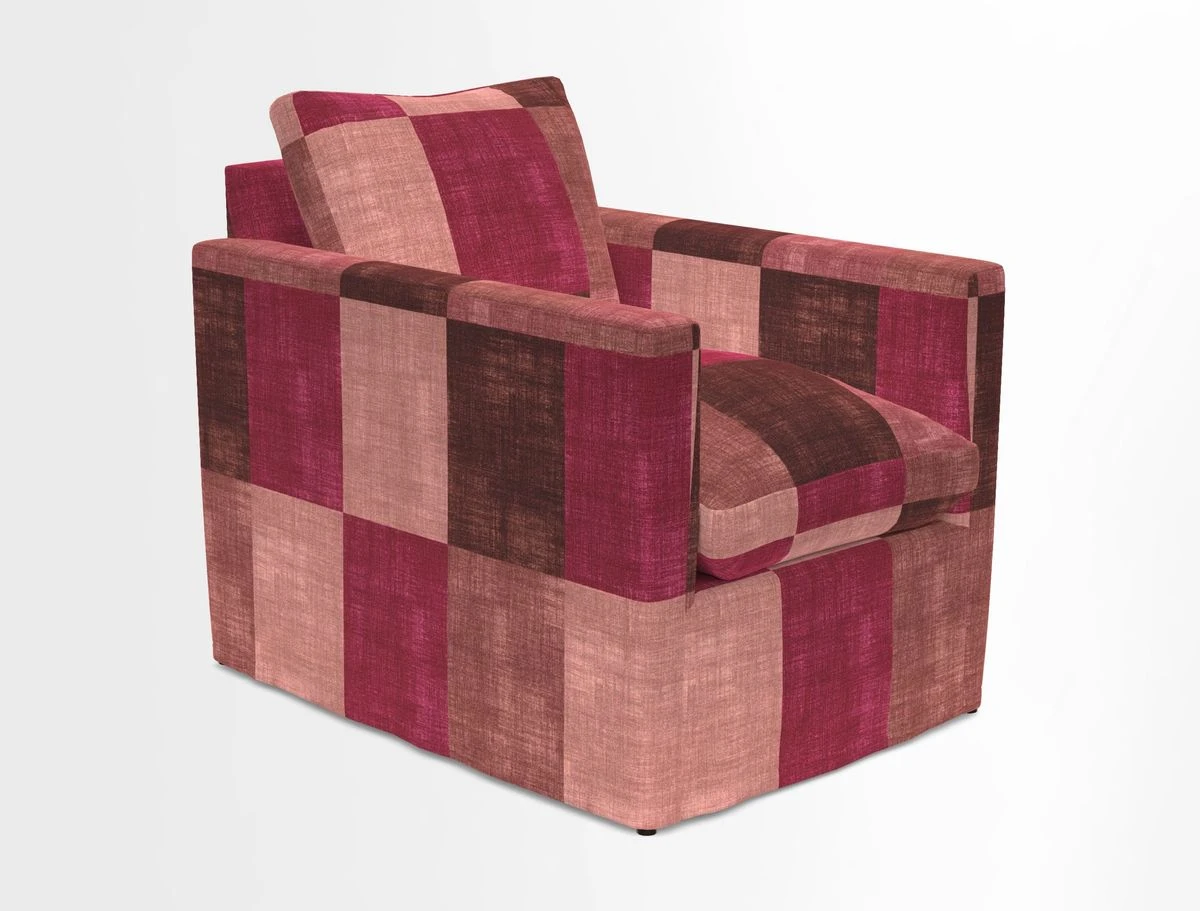 Heyshott Chair in Two Tone Plain Biscuit. Loose cover option available