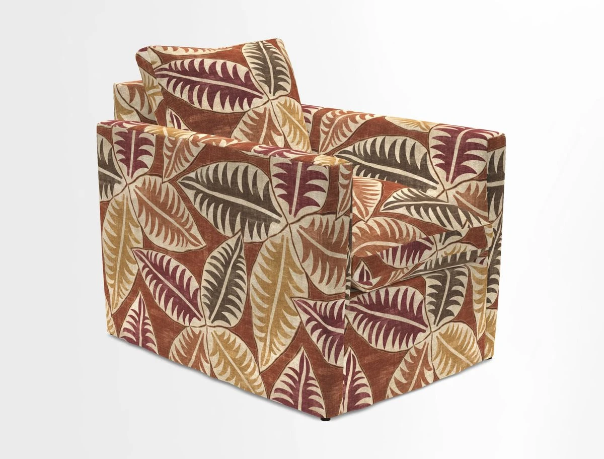 Heyshott Chair in Two Tone Plain Biscuit. Loose cover option available