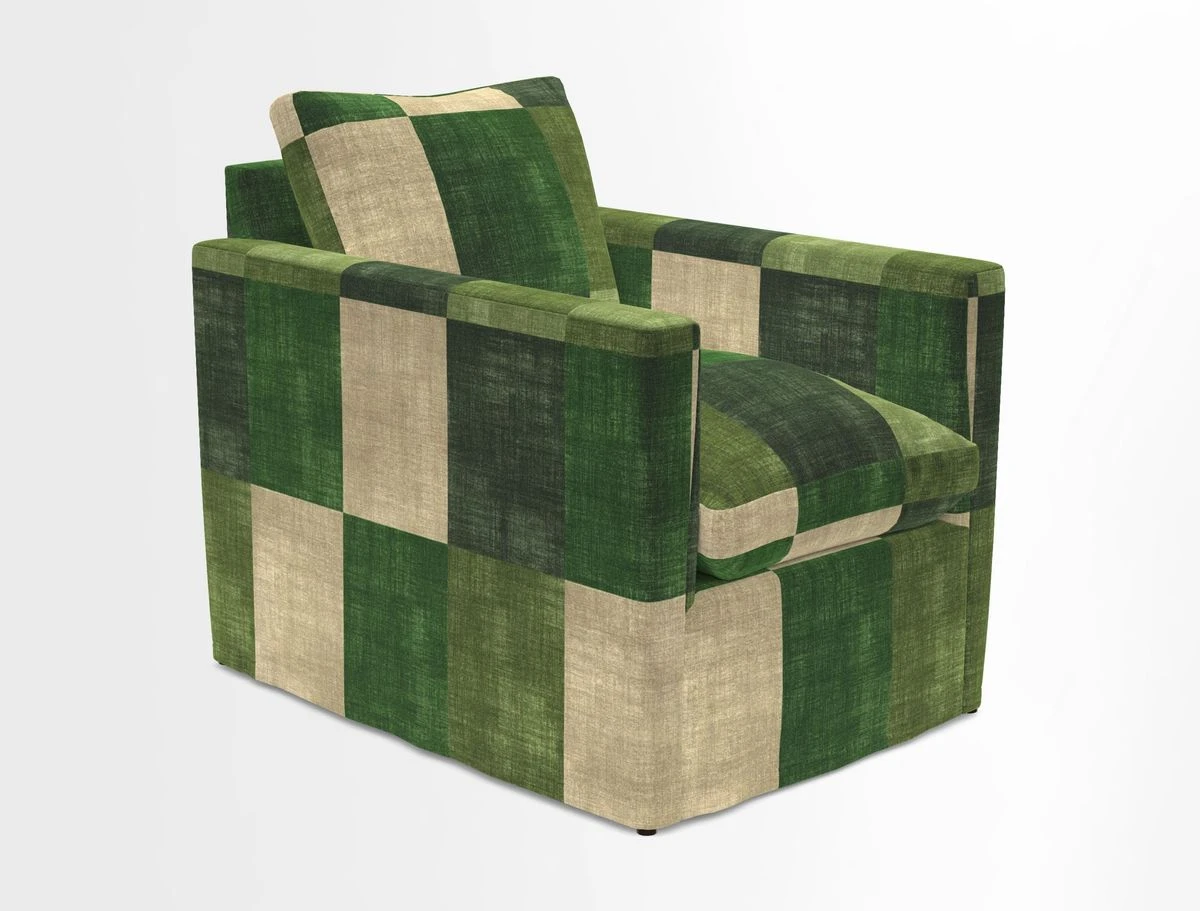 Heyshott Chair in Two Tone Plain Biscuit. Loose cover option available