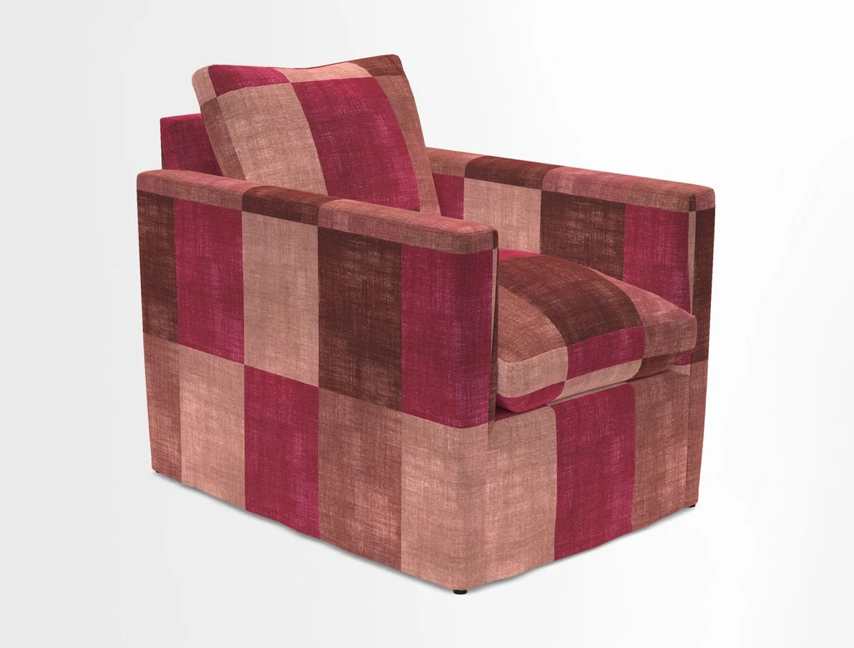 Heyshott Chair in Two Tone Plain Biscuit. Loose cover option available