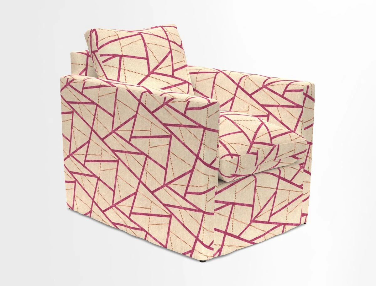 Heyshott Chair in Two Tone Plain Biscuit. Loose cover option available