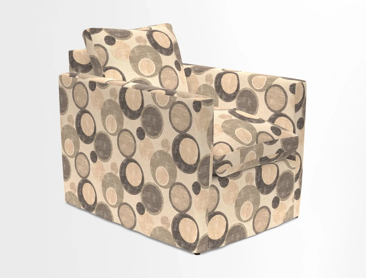 Heyshott Chair in Two Tone Plain Biscuit. Loose cover option available