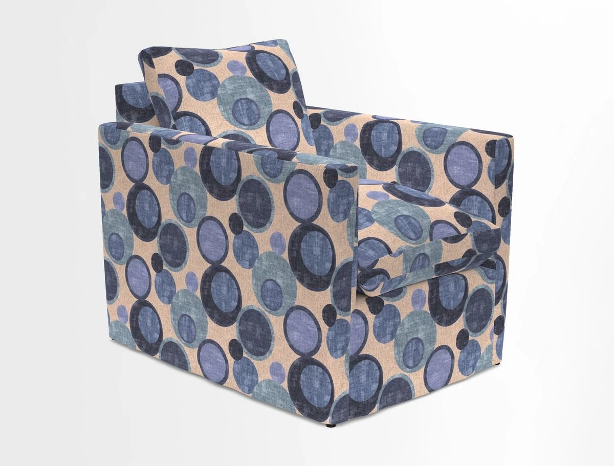 Heyshott Chair in Two Tone Plain Biscuit. Loose cover option available