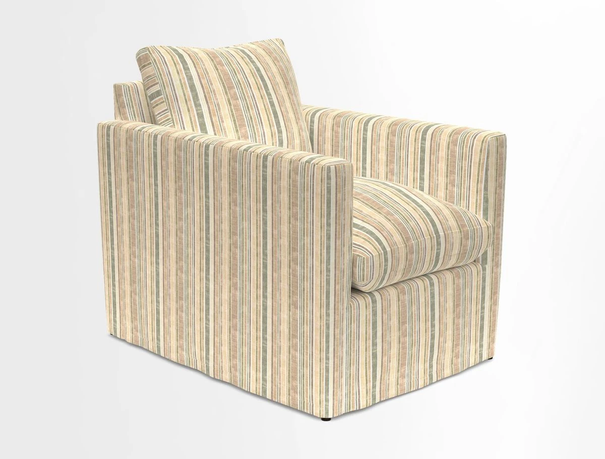 Heyshott Chair in Two Tone Plain Biscuit. Loose cover option available